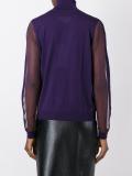 sheer panelled ribber jumper
