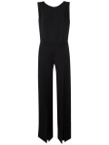 slit wide leg jumpsuit 