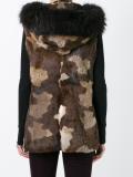 camouflage print gilet