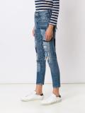destroyed cropped jeans