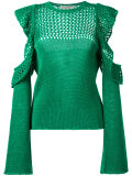 open knit detail jumper