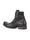 distressed lace-up boots