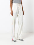 side stripe drawstring track pants 