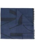 logo print scarf