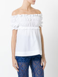 off-shoulders ruffled blouse