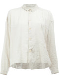 cropped crinkle effect shirt