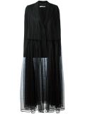 pleated tulle blazer