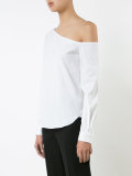 asymmetric shoulders blouse