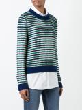 round neck striped jumper