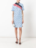 printed mandarin collar tunic