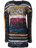 striped sequined dress