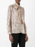 long sleeve lavaliere blouse