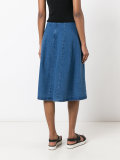 A-line denim skirt