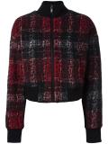 rose plaid bomber jacket