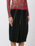 flared zip accent skirt