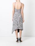 draped detail midi dress