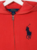 logo embroidered hoody