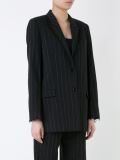 pinstripe tailored blazer