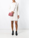 lettered chain shoulder bag