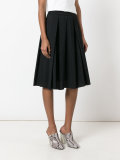 pleated midi skirt