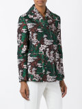 floral jacquard fitted jacket