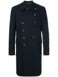 double-breasted mid coat