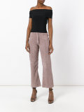 flared cropped trousers 