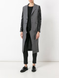 leather-panelled coat