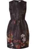 coral print dress