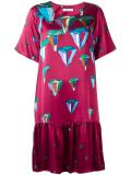 printed flared dress
