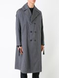 panelled double-breasted coat 