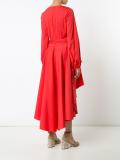 cascading tail V-neck dress