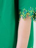 embroidered trim blouse