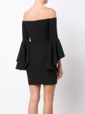 off-shoulders ruffled sleeves dress