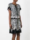 leopard print flared dress
