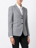 checked single breasted blazer