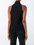 zipped high neck blouse