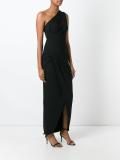 one shoulder evening dress