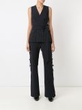panelled wrap blouse