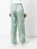 boat pattern drawstring trousers