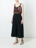 semi sheer patchwork floral tank top