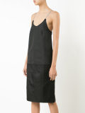 diamanté strap slip dress