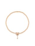 diamond heart key beaded bracelet