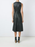 leather midi dress