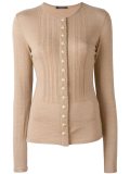 buttoned ribbed knit top