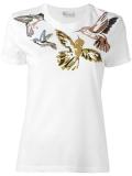 bird print T-shirt 