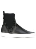 ruffled detail slip-on hi-tops