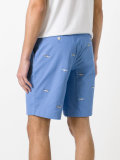 fish embroidery chino shorts