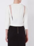 crop jacquard jacket
