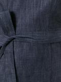 belted denim dress